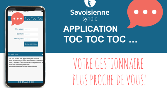L'application TOC TOC TOC : votre gestionnaire plus proche de vous!